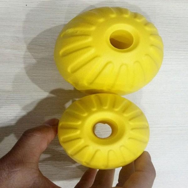 Dingdongpet Haustier großer Hund Gummi Spielzeug, gelb, 1 Stück