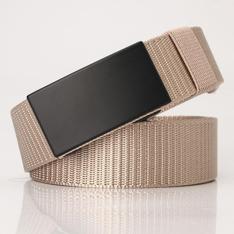 Nylon Canvas Belt, Toothless Automatic Buckle Belt Outdoor Sports Leisure Business Belt, Belt
