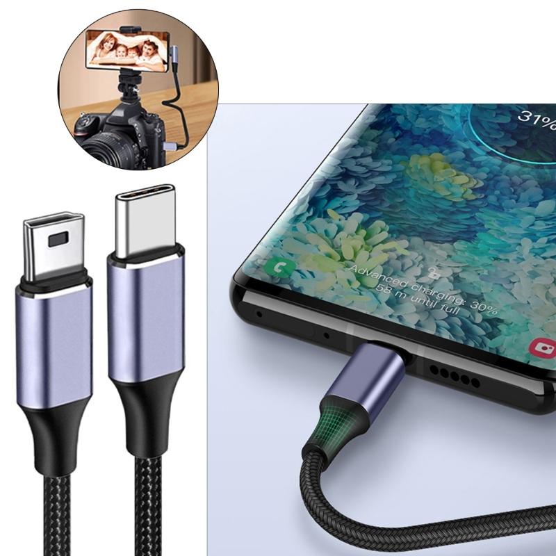 High Speed USB C To USB Charging Cable, Type C Male To USB Male Sync Cable for Camera