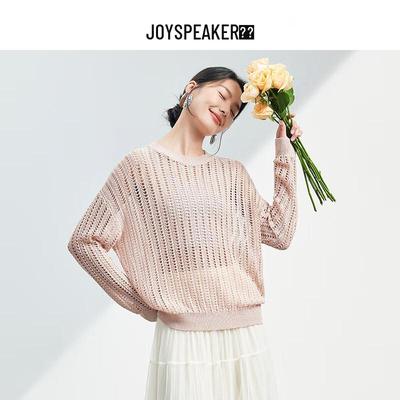 JOY SPEAKER Openwork Breathable Knit Top