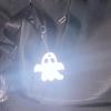 Geister Reflektierender Warnanhänger Reittasche Reflektierende Dekoplatte Sicherheitswarnung Geister Halloween Anhänger Kette Schlüsselanhänger