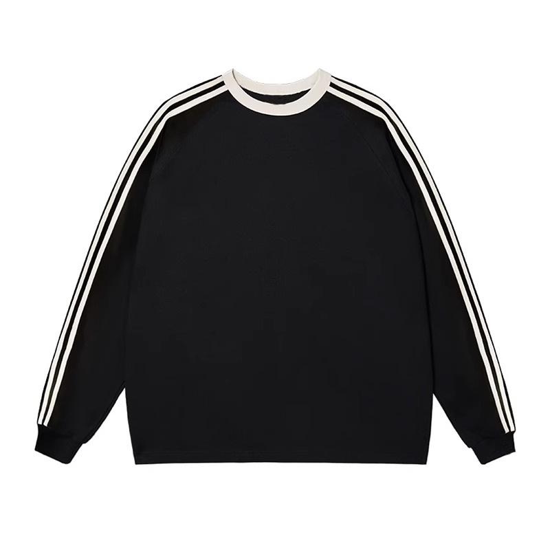 Women's American Style Color Block Crewneck, Plus Size Loose Fit Sweatshirt for Autumn