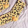 Autumn Winter Personality Female Socks Cotton Leopard Print Neutral Color Socks