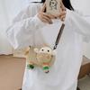 Lovely Cartoon Cow Shape Plush Messenger Bag Kid Designer Bag Cattle Crossbody Bags Small Handbags Coin Bag Purse Women'S Bag