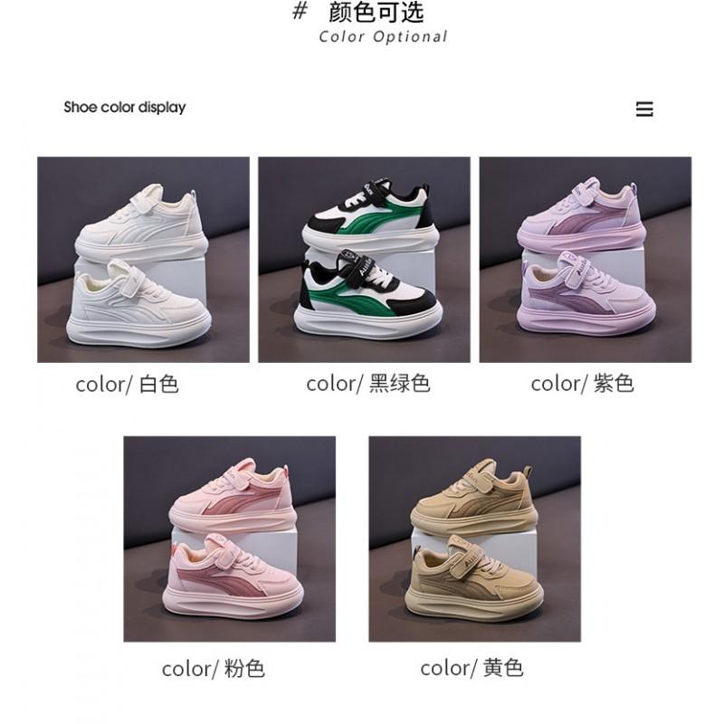 Kids Casual Sneakers Fall 2026 Waterproof PU Leather Soft Sole Non-Slip Unisex Childrens Shoes