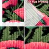 2D FLAT PRINTING 2pcs Curtains (Without Rod) Floral Pink Poppies Design Modern Fashionable Curtainments during the Women is Day