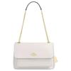 Elodie 29 Gold Logo Leather Shoulder Crossbody Bag Large Women's Chalk White
