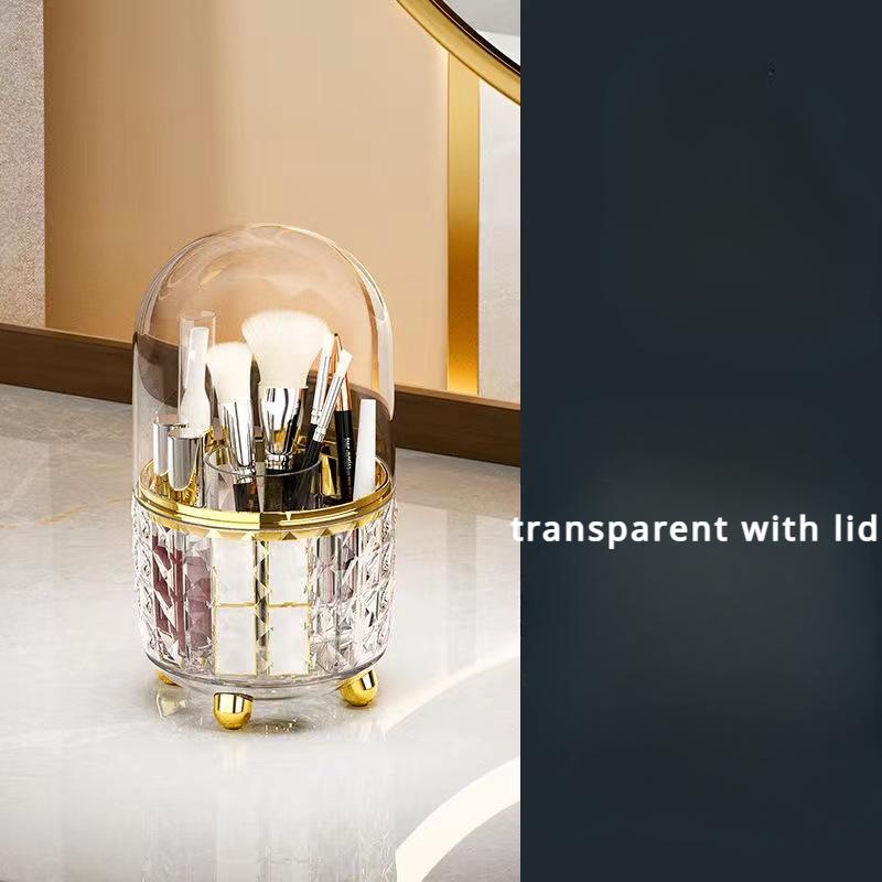 Organizér štětců na make-up Rotační prachotěsný štětec na štětec na obočí Držák na tužky na stolní kosmetické rtěnky Úložný prostor