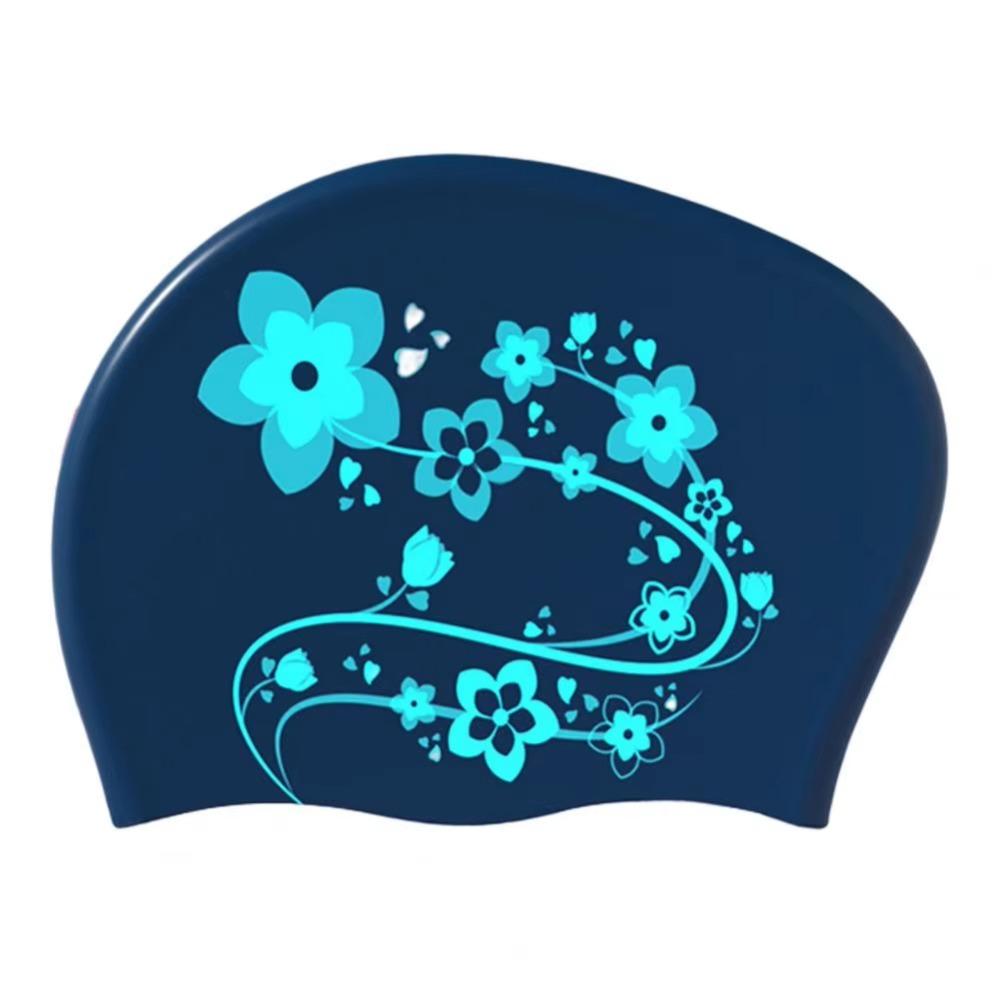 Soft Flower Swim Headgear Thicken Design Snorkeling Cap  Prevent Chlorine Irritation