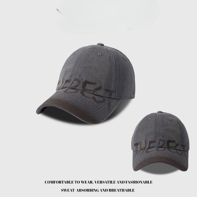 Hat Women European and American Retro Cowboy English Letters Foreign Trade Baseball Hat Graffiti Hat Men British Baseball Cap