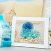 DIY Photo Frame Kit Glass Photo Frame Decorative Painting Set Sea Sea Glass Home