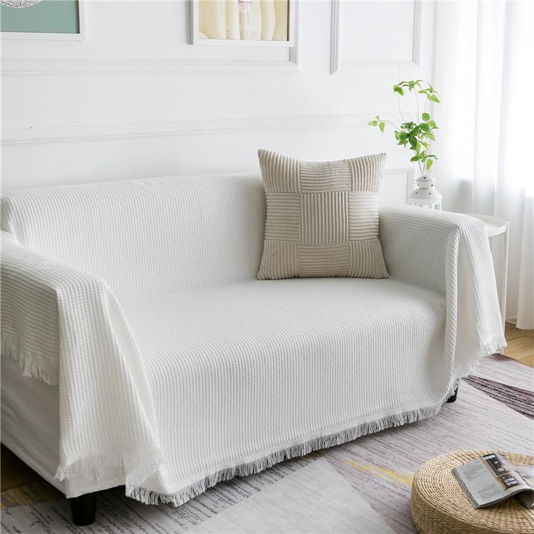Minimalist Waffle Sofa Towel, Light Luxury Coffee Table, Wiring Blanket, Sofa Mat