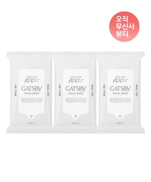 Gatsby Освежающие салфетки для лица Ледяной тип 15 листов 3 упаковки FREE