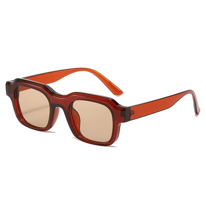  Retro Square Sunglasses Women Fashion Jelly Color Tea Shades UV400 Men Sun Glasses