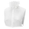 Womens Ruffle Stand False Collar Half Shirt and Fake Wrist Cuffs Sleeves Set Decorative Detachable Layering Accessories