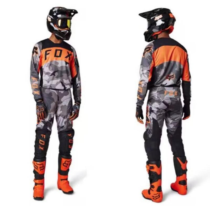 FOX Off-Road Downhill Cycling Jersey Set Breathable Quick-Dry Mountain Bike Motocross Apparel Unisex