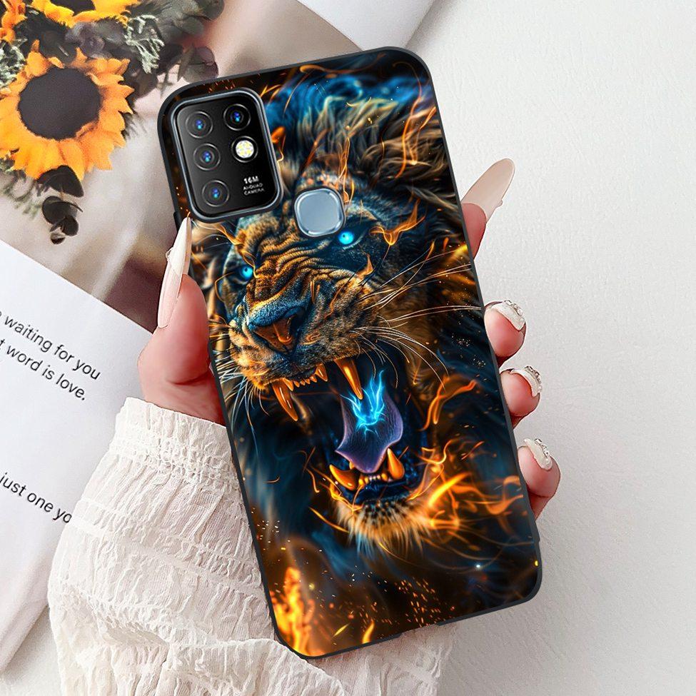 For Infinix Hot 10 Case Silicone Cute Cat Fashion Flowers Luxury Painted Back Cover For Inifnix Hot 10 Phone Case X682B X682C