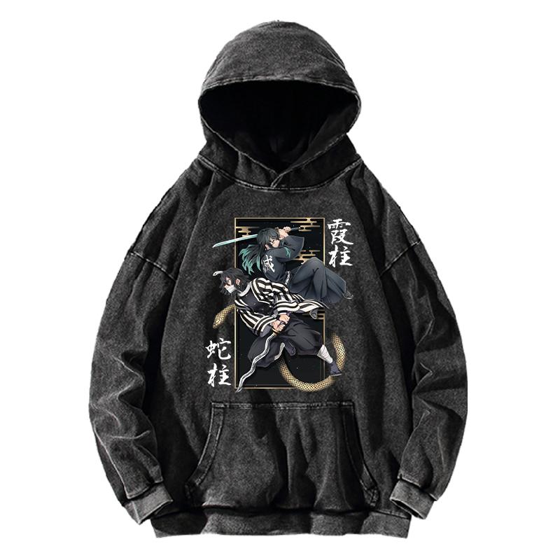 

Аниме Толстовка Токито Муичиро Клинок, рассекающий демонов Игуро Обанай Свитшот Женская Мужская Одежда Длинный Рукав Уличная Одежда Выстиранный Хлопок Топы XXL чёрный