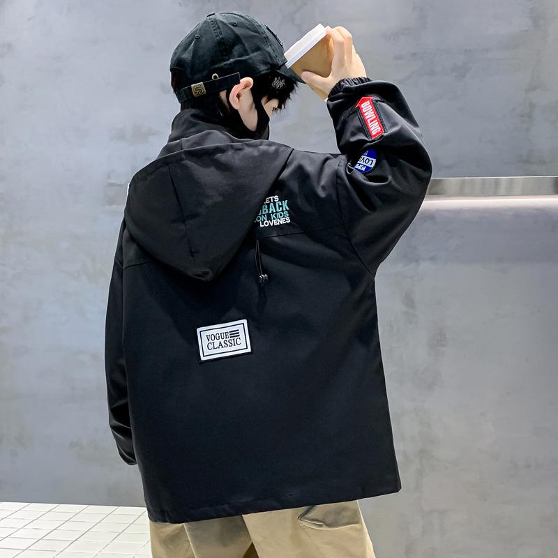 

Стильный детский демисезонный ветрозащитный плащ 2025 - Модный, красивый дизайн для детей 150 cm чёрный