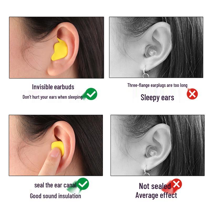 Noise-Blocking Earplugs for Sleeping and Studying - Heat-Molded, Anti-Snoring Solution