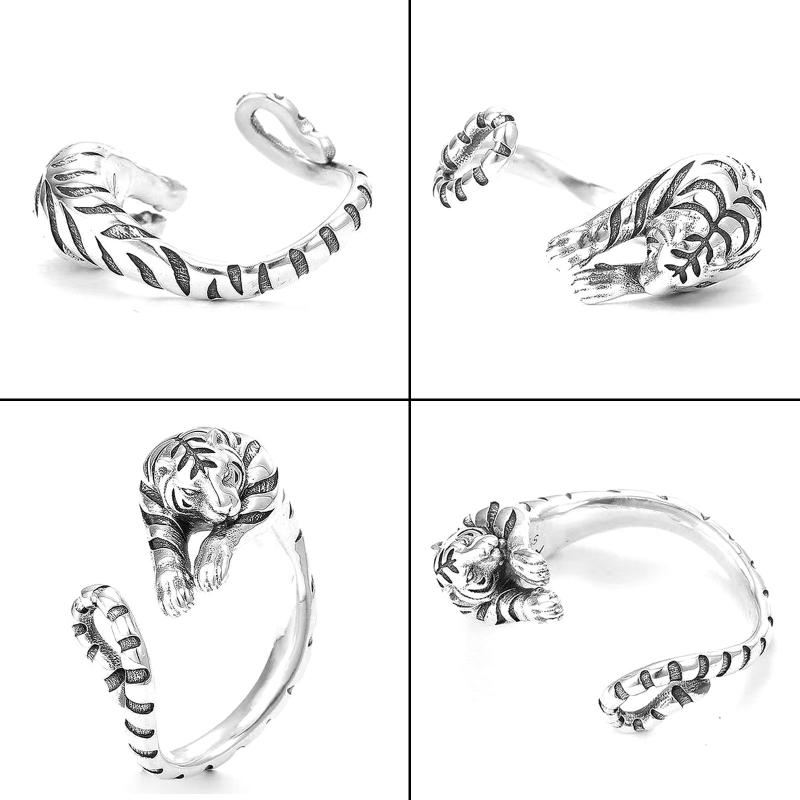Little Tiger Ring New Year Tiger Ring Punk Elegant Charm Ring Adjustable Finger Ring for New Year Memories Gifts