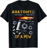 Anatomie einer Pew Pewer Amendment Waffe Lustiges Design 100% Baumwolle Sommer Freizeit Rundhals Kurzarm Bedrucktes Herren T-Shirt