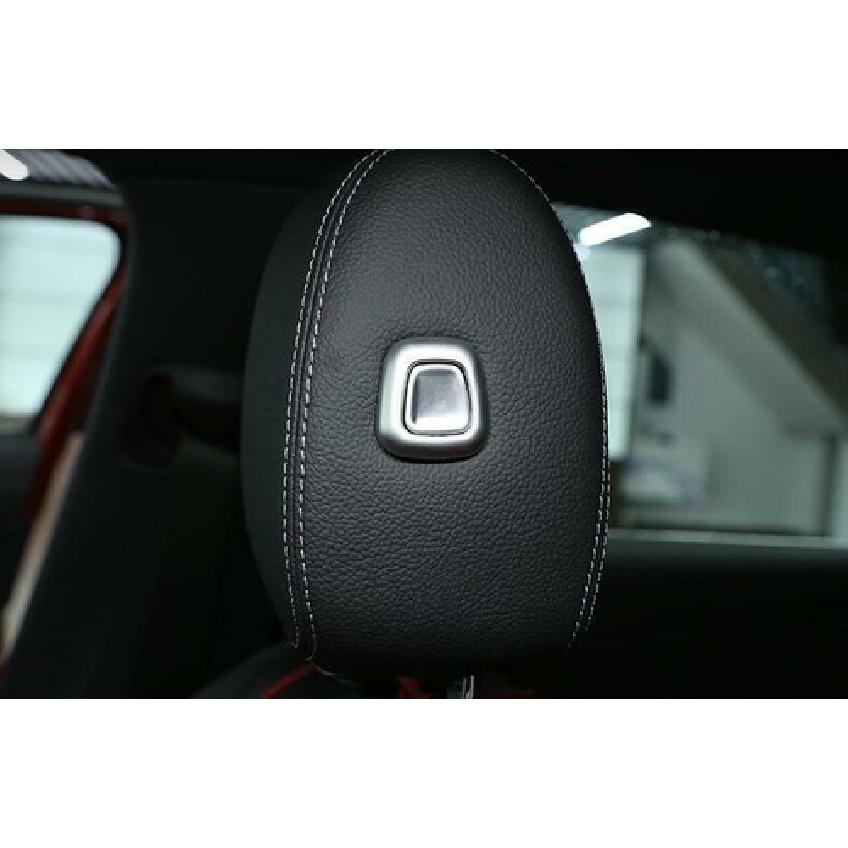 For Benz GLB W247 -22 Matte Silver Seat Headrest Button Ring Cover Trim 4PCS