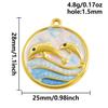 6pcs Assorted Leaf Fish Mushroom Plant Animal Pendant Enamel Charm Stainless Steel Charms For Jewelry Making Supplies DIY Craft