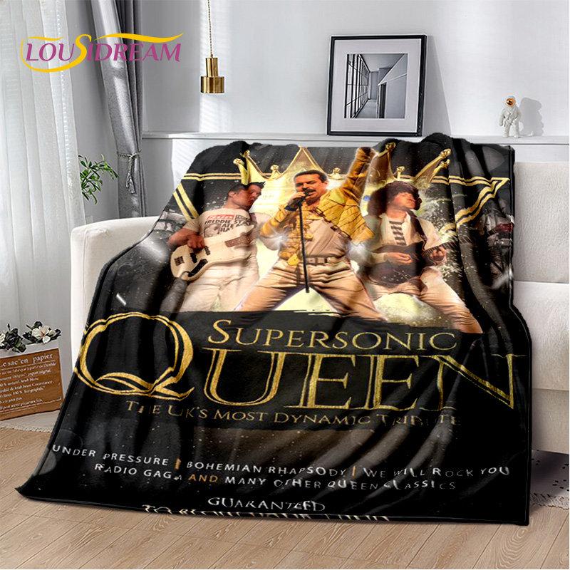 Freddie Mercury Queen-Rock-Band Soft Plush Blanket,Flannel Blanket Throw Blanket for Living Room Bedroom Bed Sofa Picnic Cover