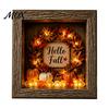 Decorative Seasonal Lights Halloween Lighted Frame Ornaments, Light Up Shadow Box, Warm Detailed Resin Ornaments Atmosphere LED for Home Living