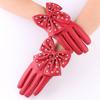 Women's Fashion Dance Gloves Imitation Leather PU Leather Driving Cute Rivets Multicolor Colorful Bow Nightclub Gloves