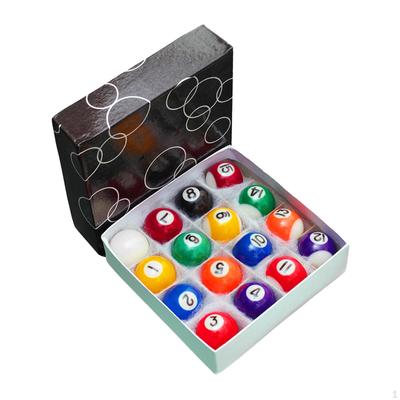 16 Piece Pool Ball Set for Mini Billiards, Resin Balls Playroom Activities
