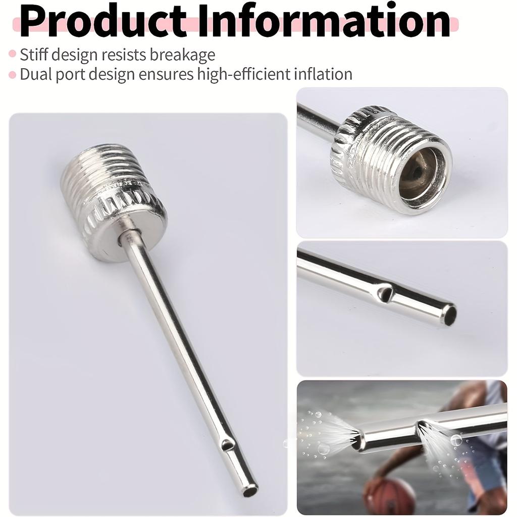 30ks jehla vzduchové pumpy z nerezové oceli, prémiové nafukovací jehly, jehla pumpy pro fotbal, basketbal, fotbal,