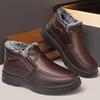 Plus Size Men's Elderly Cotton Shoes Dad Winter Plushed Warm Boots Type Anti Slip Waterproof Outdoor Work Casual Shoes