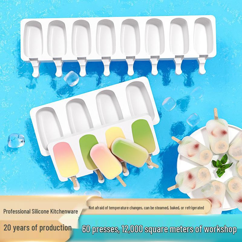 Snadno vyklopitelná silikonová forma na nanuky a zmrzlinu pro domácí použití