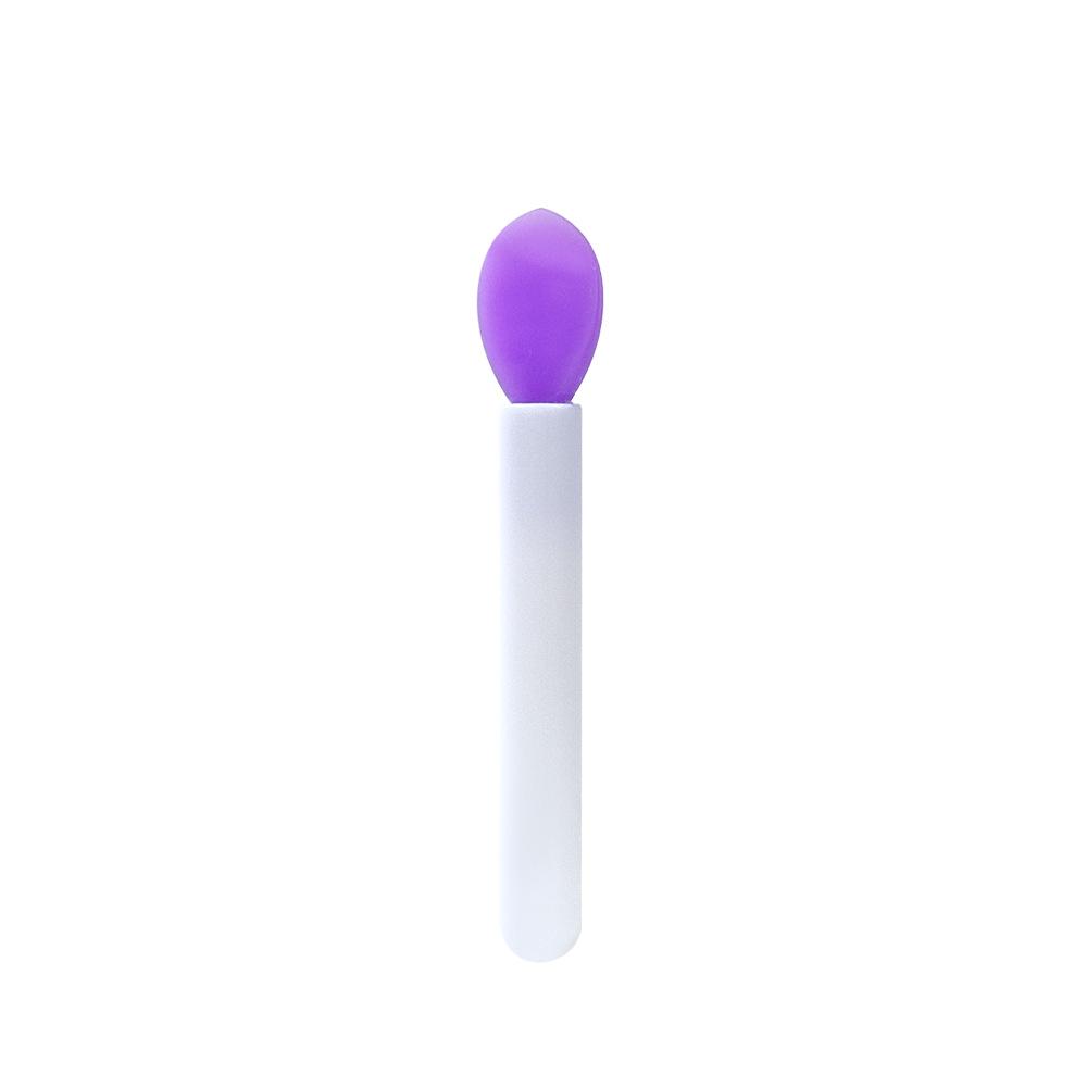 Mini Silicone Brush Set: Lip Brush, Lip Mask Applicator, Lip Gloss Brush, Lip Balm Tool, Eyeshadow Brush, Eye Cream Spoon Bulk фиолетовый