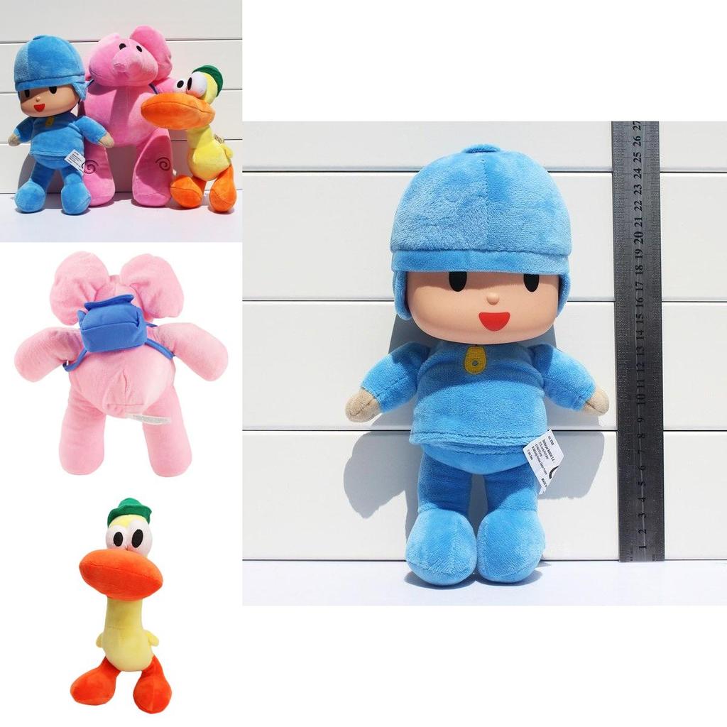 Charming Set Of 4 Pocoyo Elly Pato Loula Soft Plush Stuffed Figure Toy Dolls For Christmas