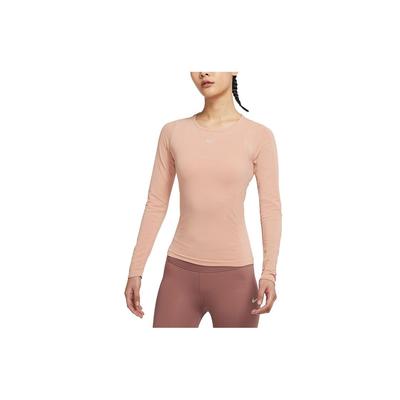 Einfarbig Rundhals Slim Fit Langarm Fitness Top Damen Tops Rosa DD0594-609