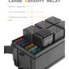 Fuse Box,12V Relay Box,Car Accessories Fuse and Relay Box,6 Way Automotive Relay Box,Waterproof Relay Box with 6 Relays and 12 Way ATC/ATO Fuses