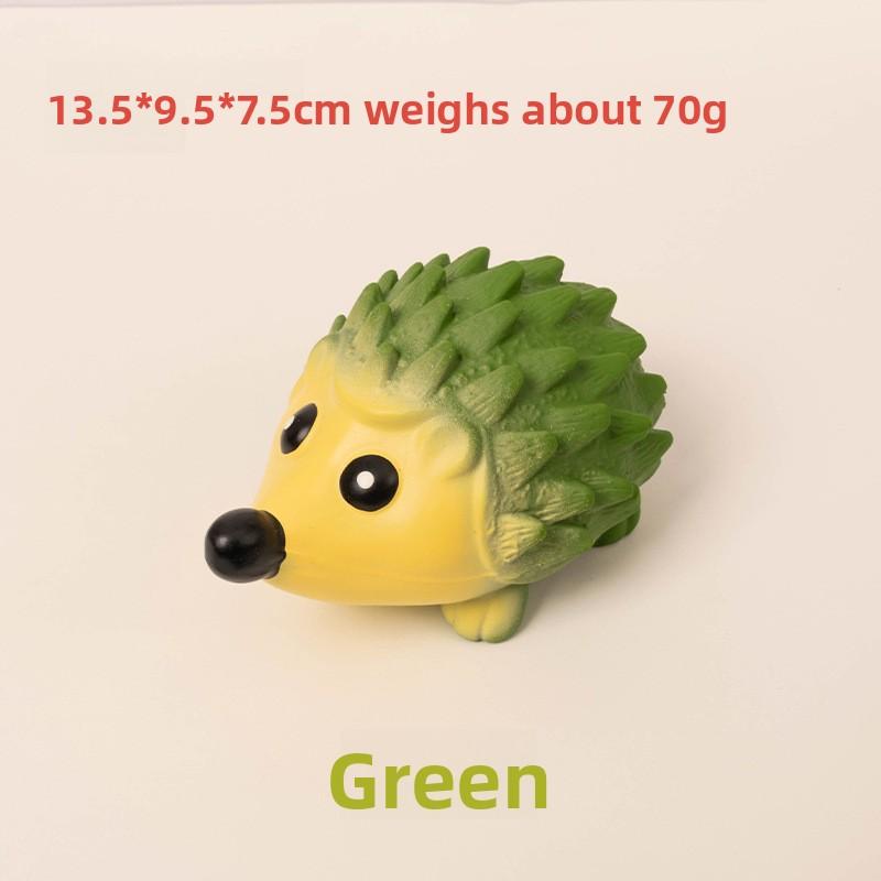 Pet Latex Toy Animal-shaped Latex Toy Squeaking Pig Head Ball Hedgehog Teething Toothbrushing Pet Toy