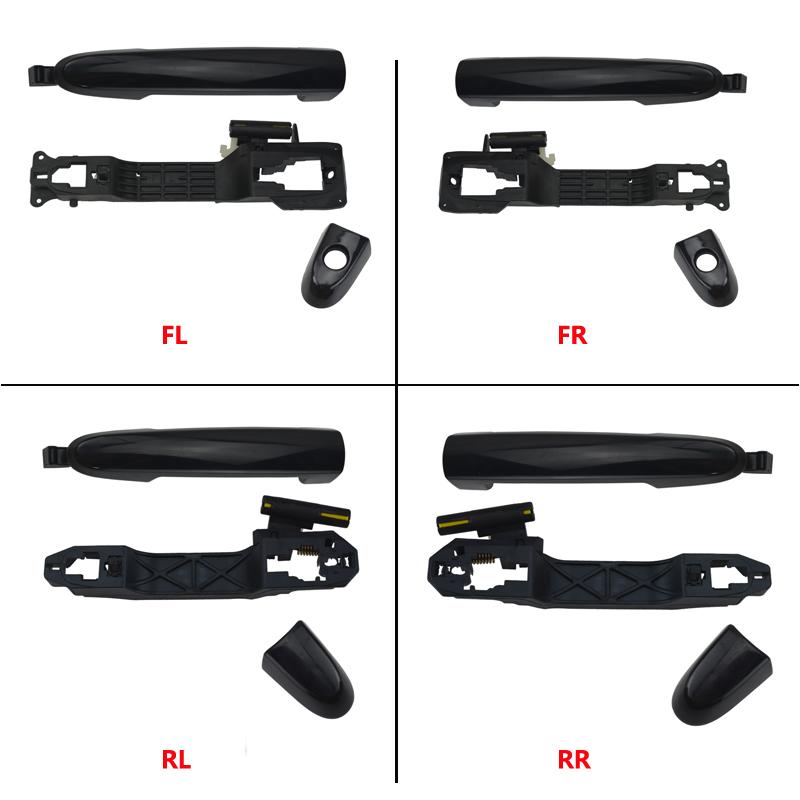 Car Exterior Door Handle For LIFAN 320 Front Rear Left Right Exterior Door Handle Assembly With Base Small Cover Accessories Front Left чёрный