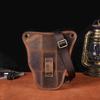 Genuine Quality Leather Men Design Casual Travel Messenger Cross-body Sling Bag Fashion Fanny Waist Belt Pack Leg Drop Bag