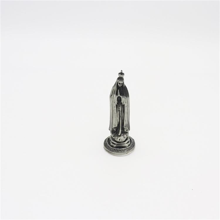 Vintage Designs Standing Maria Figurine Antique Metal Religous Figure Sculpture Miniature Ornament Spiritual Decoration