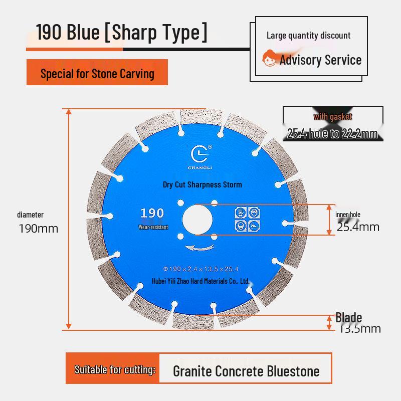 190mm Diamond Saw Blade for Marble and Concrete Cutting