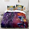 Anime Saint Seiya LOST Canvas Bettwäsche-Set, 3D-Druck, geeignet für Schlafzimmer, Bettbezug-Set mit Kissenbezügen, Kinderzimmer-Heimtextilien