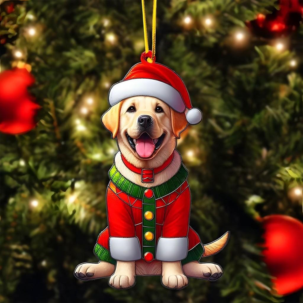 Christmas Themed Acrylic Pendant With Sheep Dog Chicken Horse And Dog Patterns For Christmas Party Decor