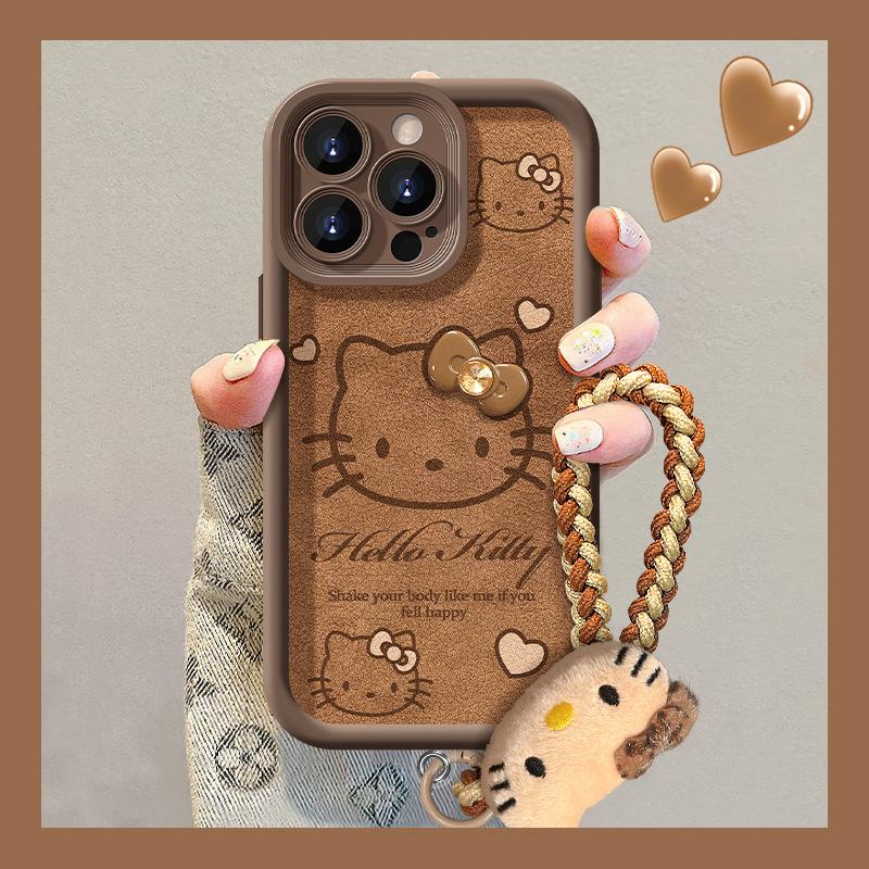 Cat Bow Doll Lanyard Suitable for Apple 11PRO Mobile Phone Case Huawei OPPO Xiaomi VIVO Lambskin X