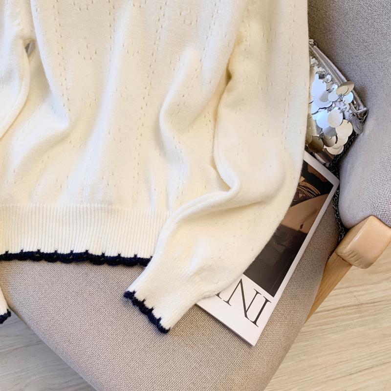 2025 Autumn Chic Korean-Style Oversized POLO Collar Knit Sweater for Women