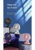 USB Rechargeable Clip-On Fan with Speed Display - 360° Rotating Portable Mini Desk Fan