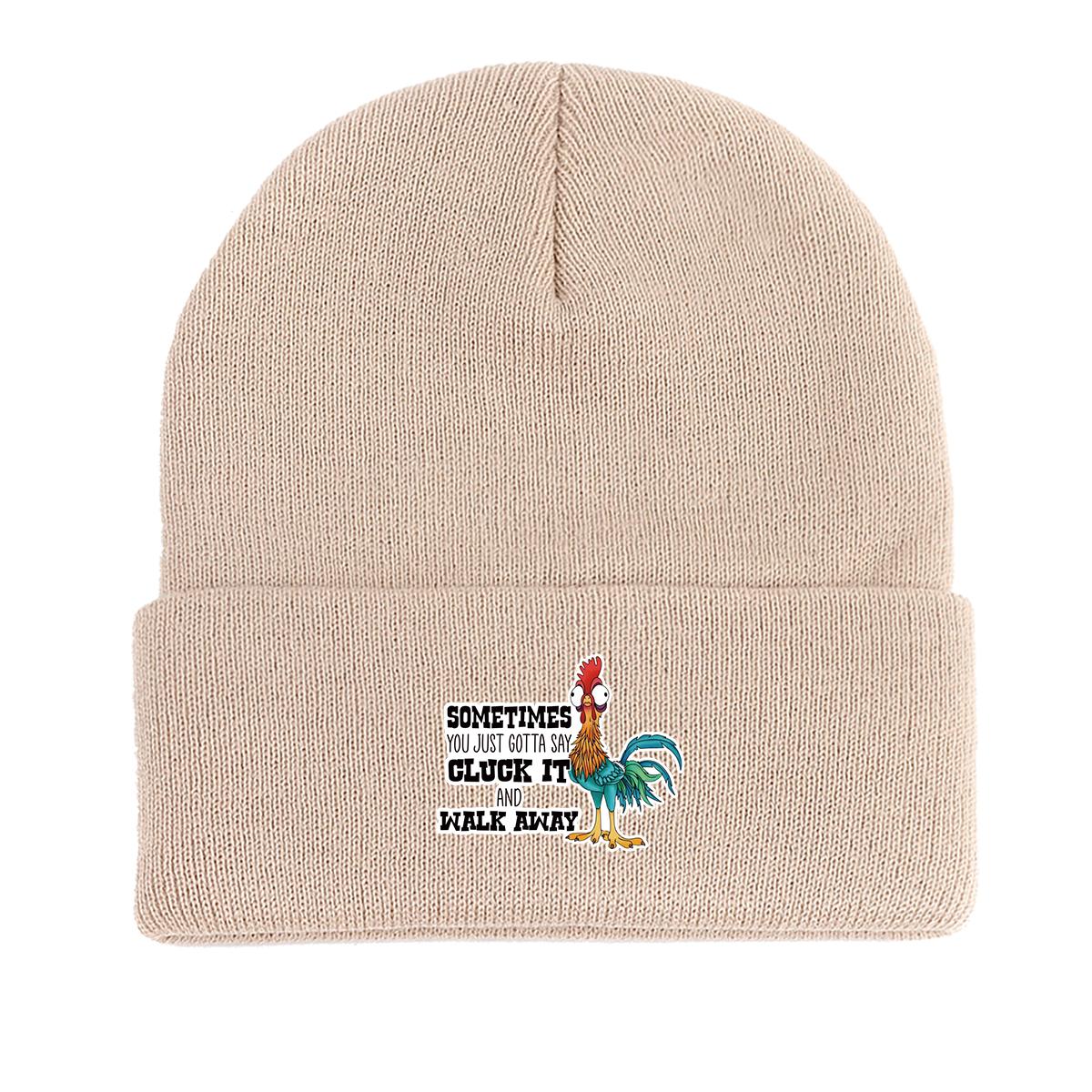 

Зимняя вязаная шапка с изображением петуха из мультфильма, шапка с изображением человека-зверя, универсальная напускная простая вязаная шапка-чепчик as the picture бежевый